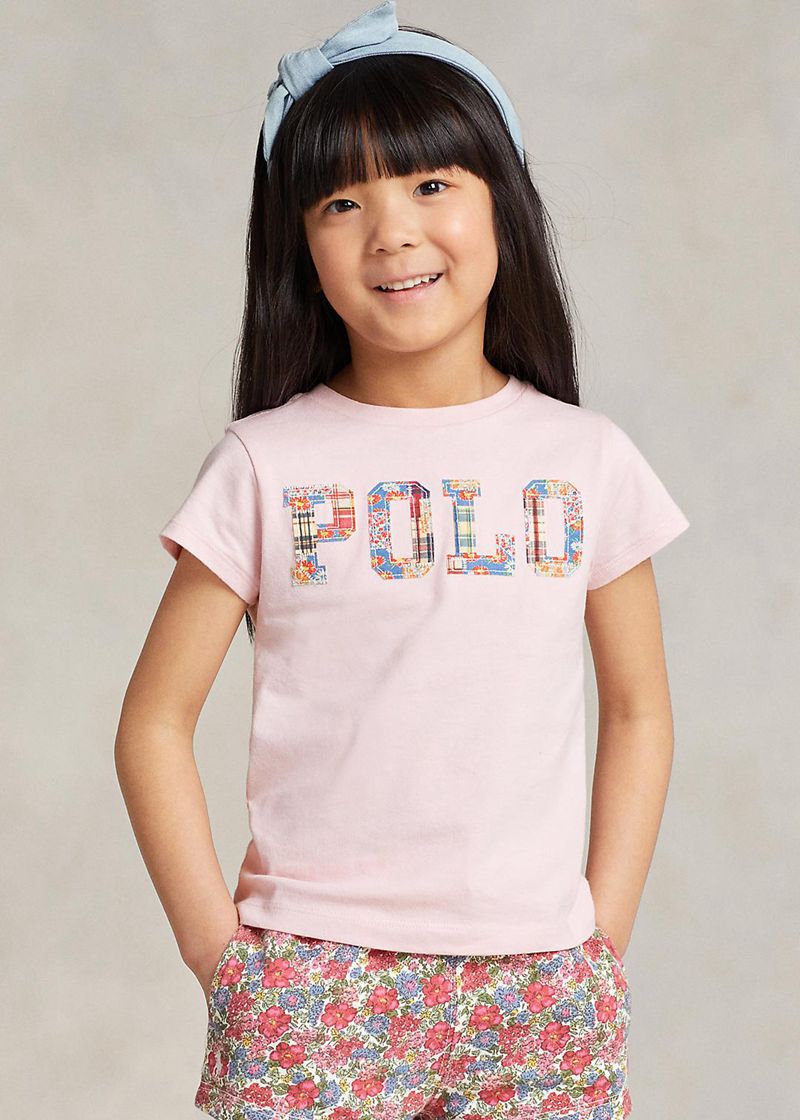 Camiseta Ralph Lauren Niña 1.5-6.5 Años Logo Cotton Jersey Chile Rosas CETOU-8209